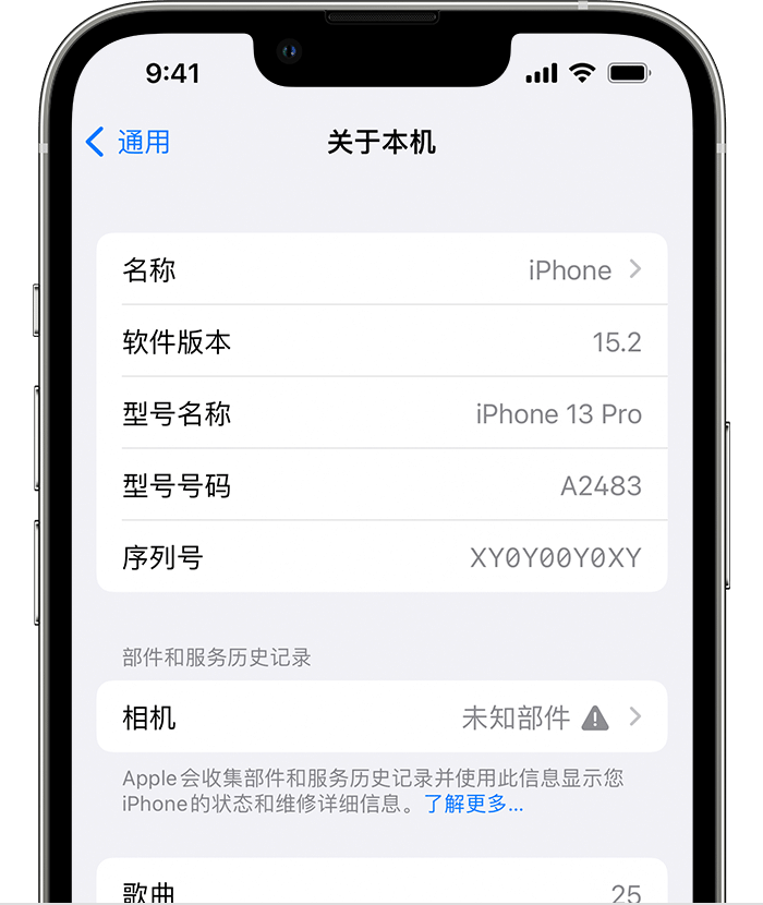 饶河苹果维修分享iPhone 出现提示相机“未知部件”是什么原因？ 